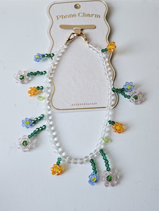 Anthropologie Accessories - Anthropologie Daisy Beaded Phone Chain